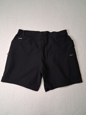 Men's Black Athletic Shorts with Elastic Waist and Zip Pockets